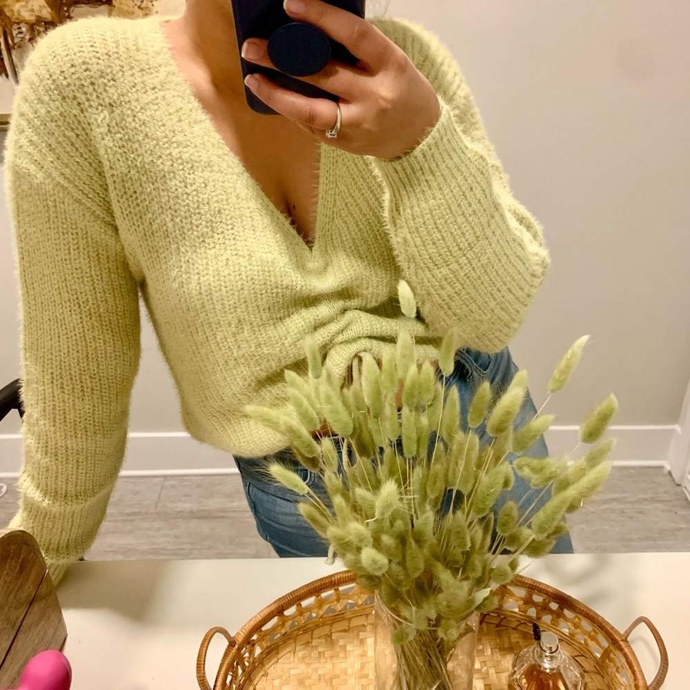 NWT Fuzzy Teddy Sweater Le Lis